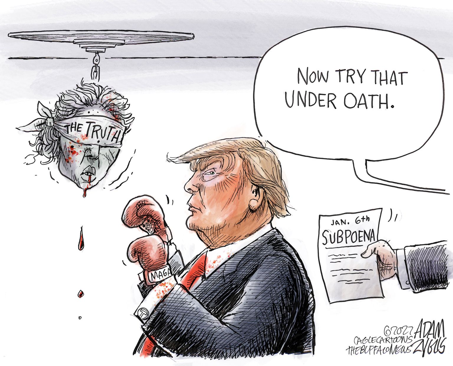 Trump Subpoena - Editorial Cartoon