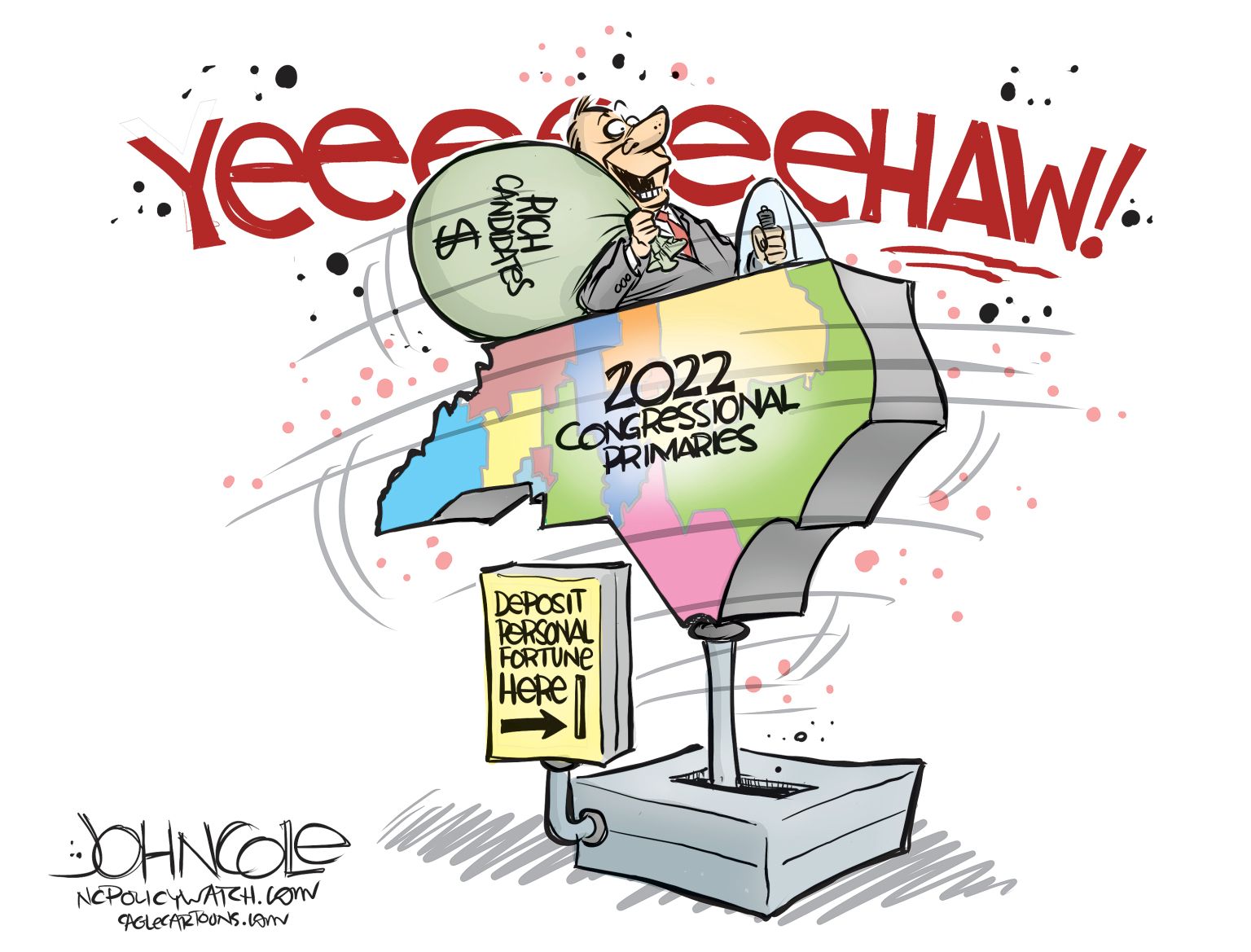 LOCAL NC Wealthy congressional candidates | Political Cartoon - News JustIN