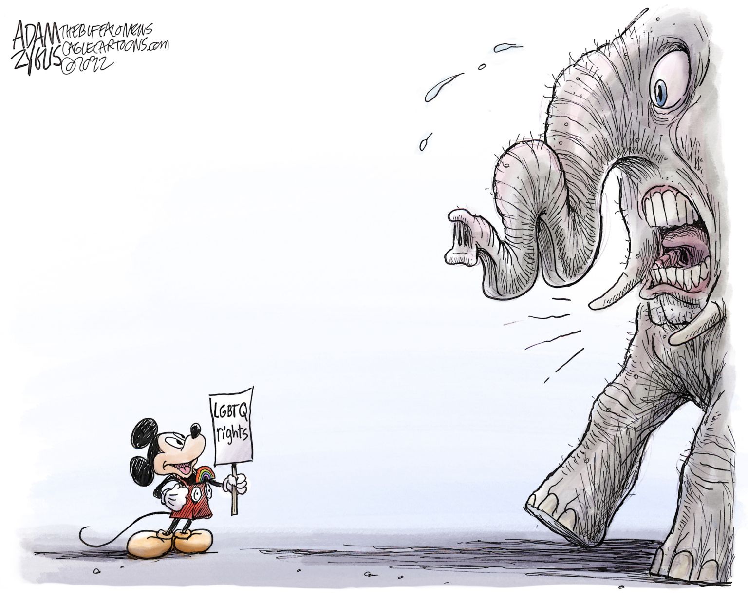 The Very Scary Mouse | Political Cartoon