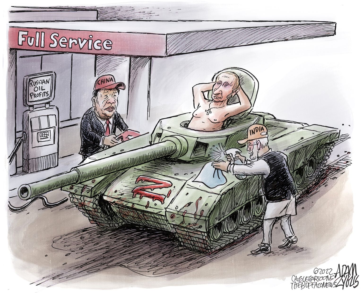 News JustIN Press: Political Cartoon - The Enablers by Adam Zyglis, The Buffalo News, NY