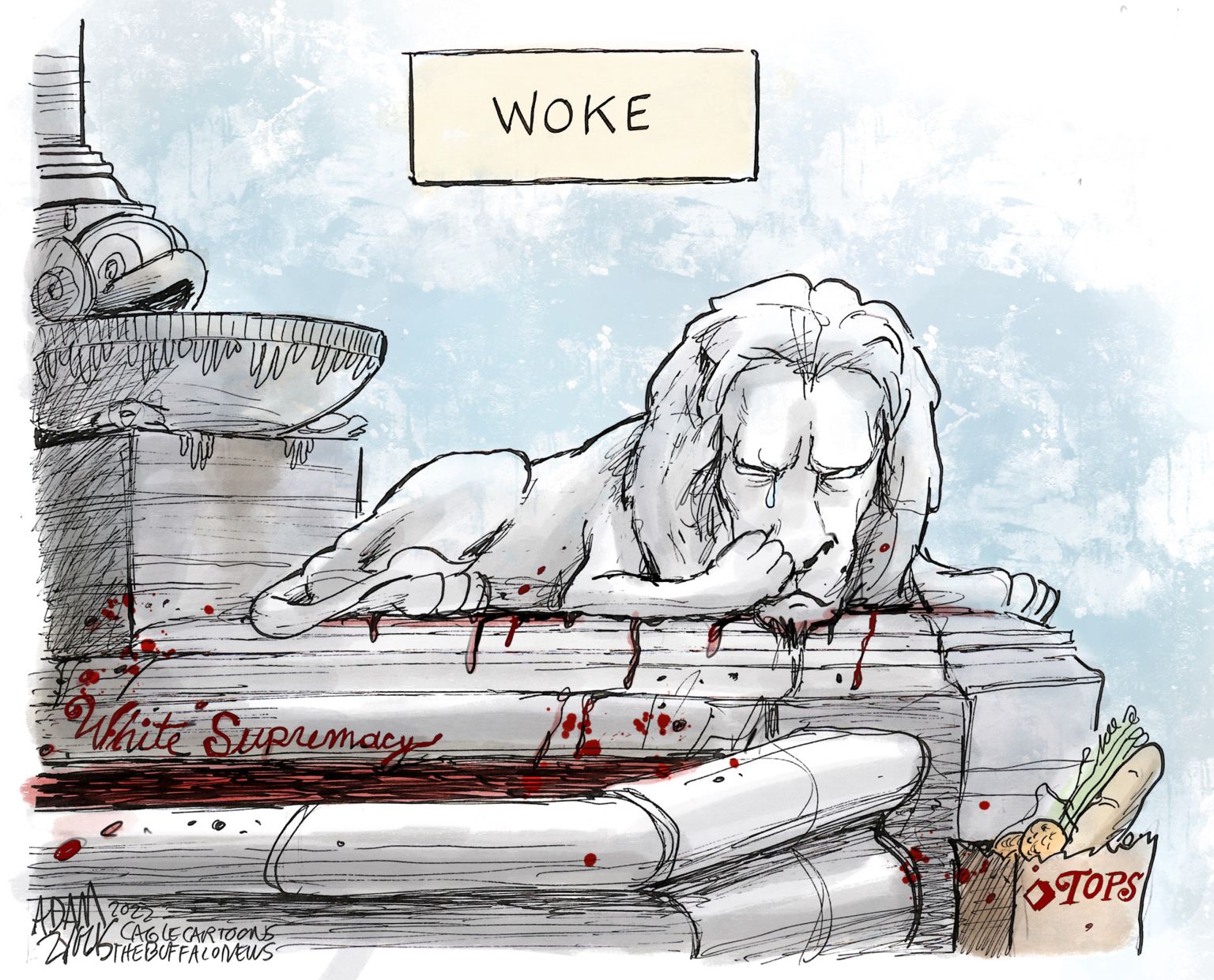 	Buffalo's Sleeping Lion - News JustIN Political Cartoon - newsjustin.press