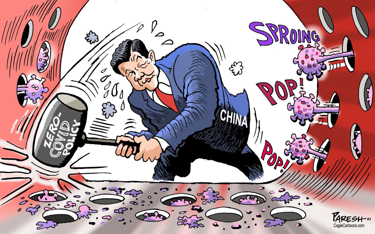 China zero covid policy | Political Cartoon News JustIN Press - newsjustin.press