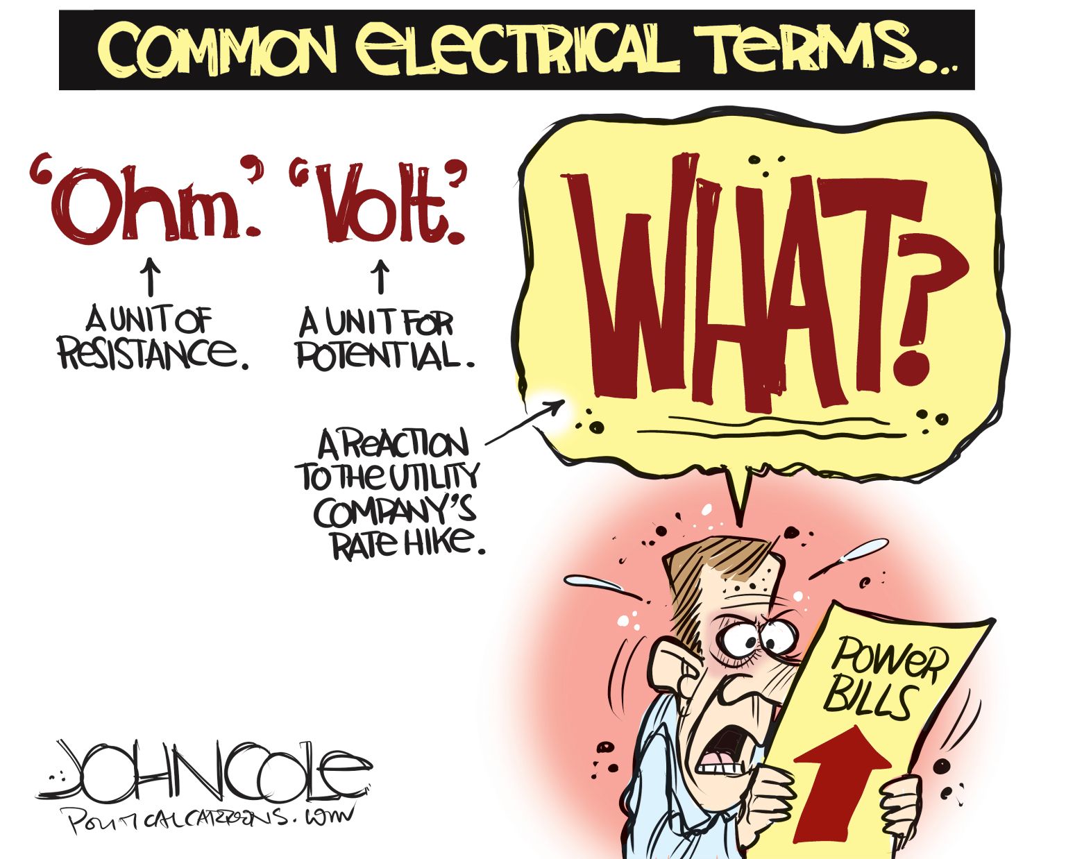 Electric rate hikes | News JustIN Political Cartoon - newsjustin.press