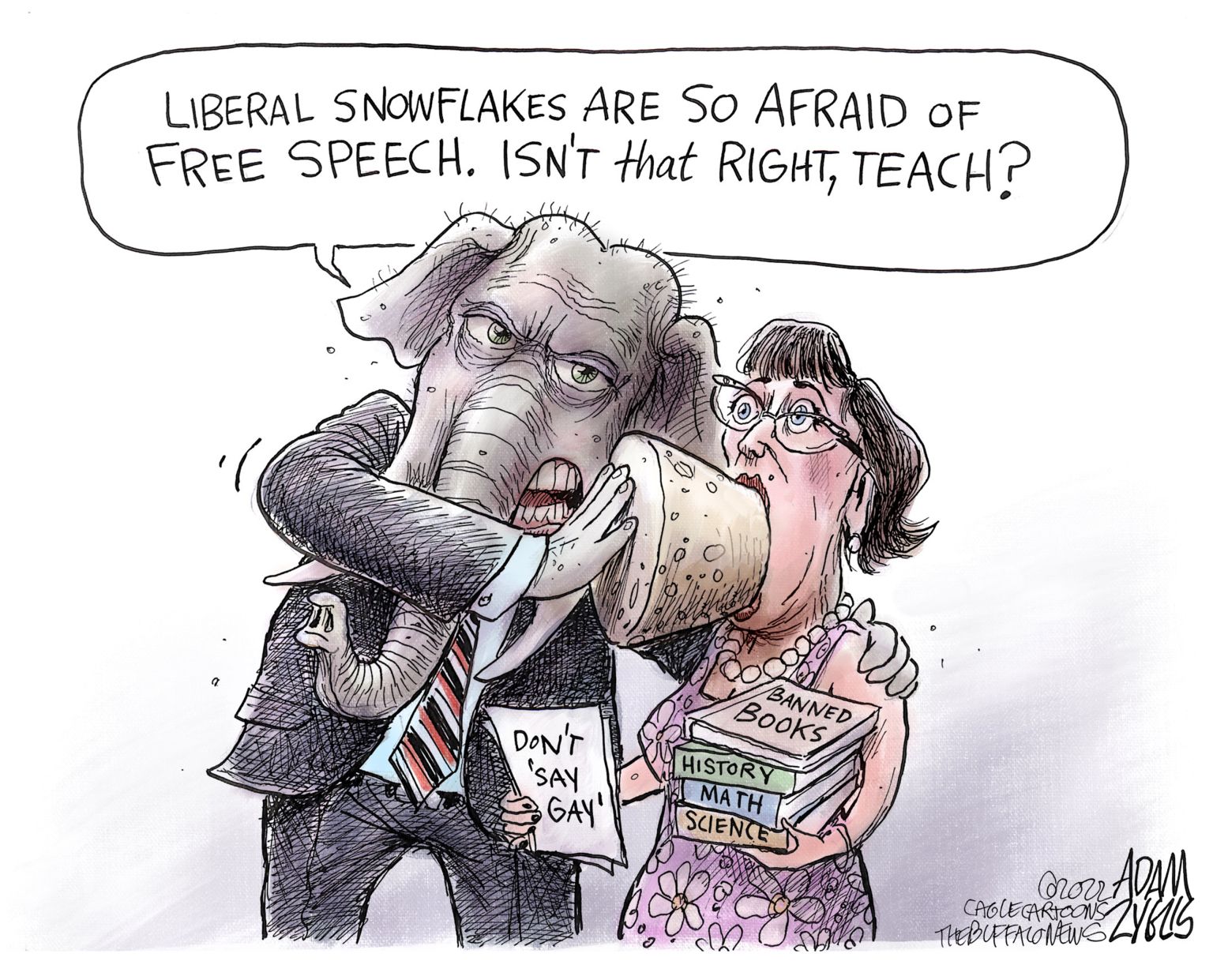 GOP Free Speech | News JustIN Political Cartoon