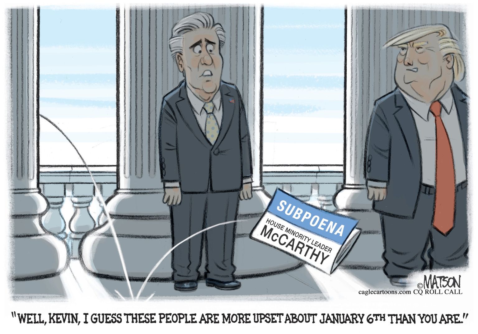 Kevin McCarthy Subpoena -  News JustIN Political Cartoon - newsjustin.press