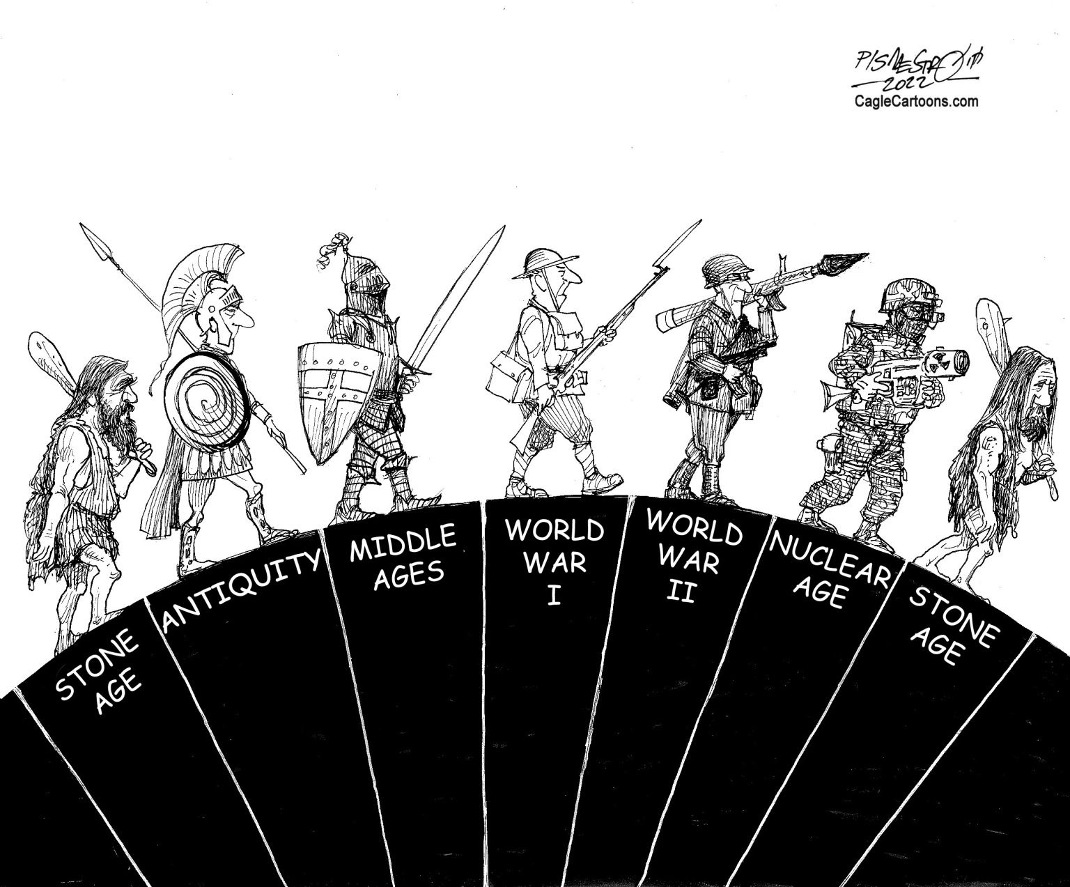 Military evolution - News JustIN Political Cartoon - newsjustin.press