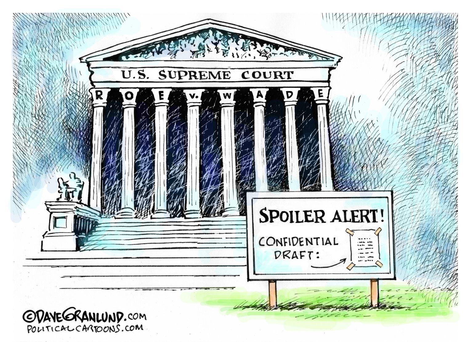 SCOTUS Roe v Wade draft | News JustIN Political Cartoon - newsjustin.press