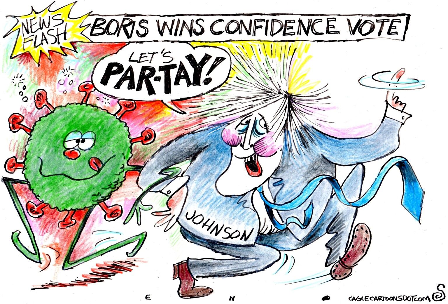 Boris the Party Boy - Editorial Cartoon NewsJustIN.press