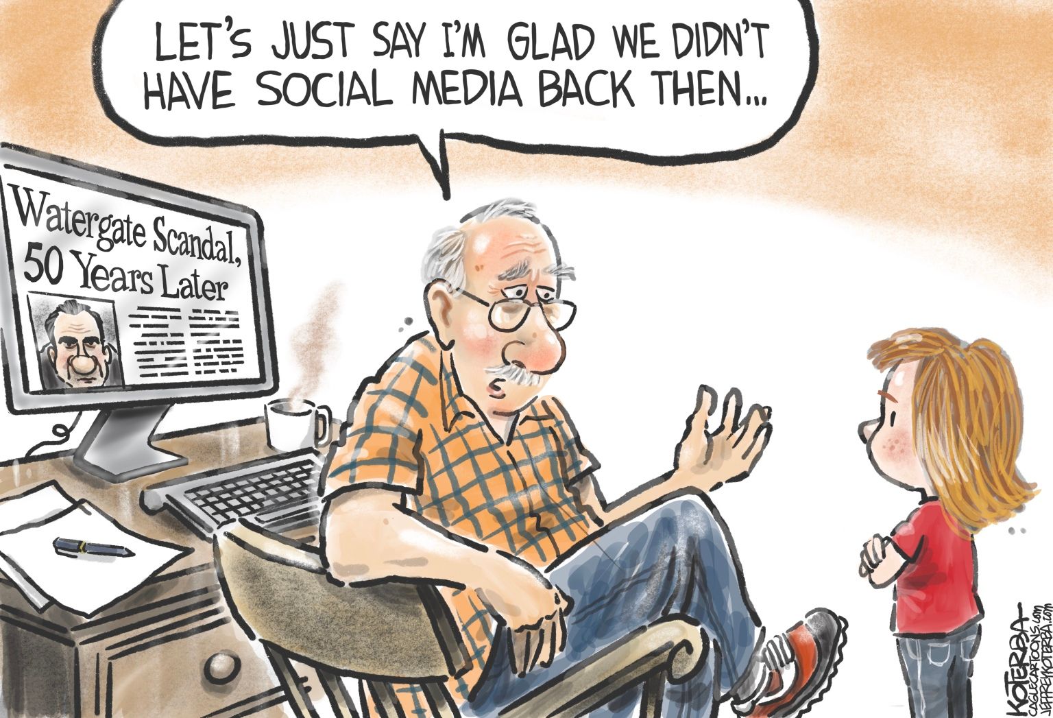 Watergate50 Years Later - newsjustin.press - Editorial Cartoon