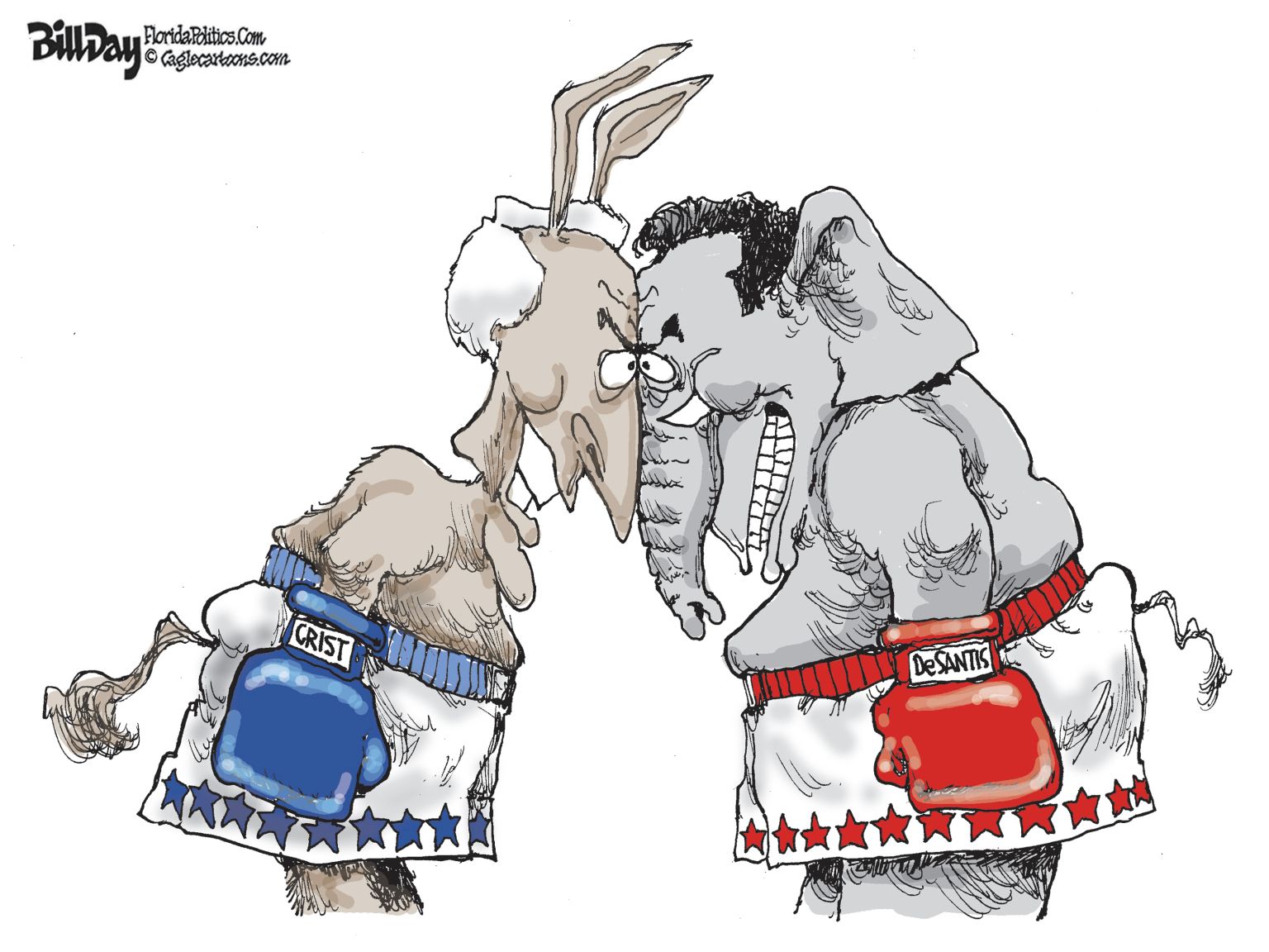 FLORIDA Big Fight - newsjustin.press - editorial cartoon