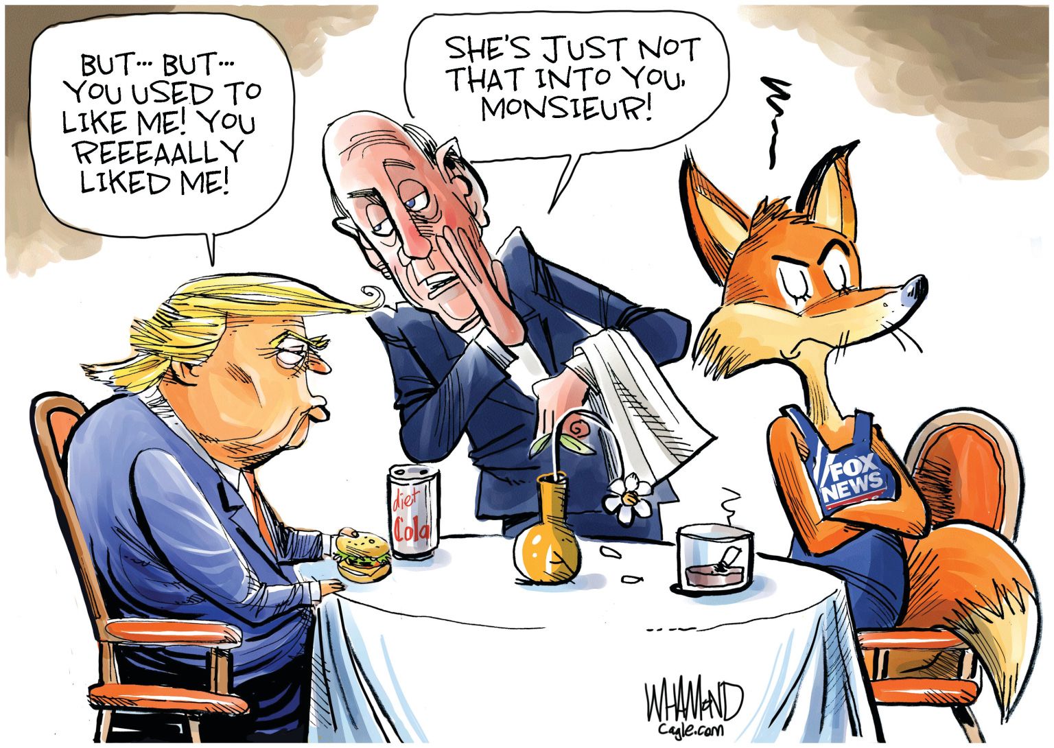 FOX News dumps Trump - newsjustin.press - editorial cartoon