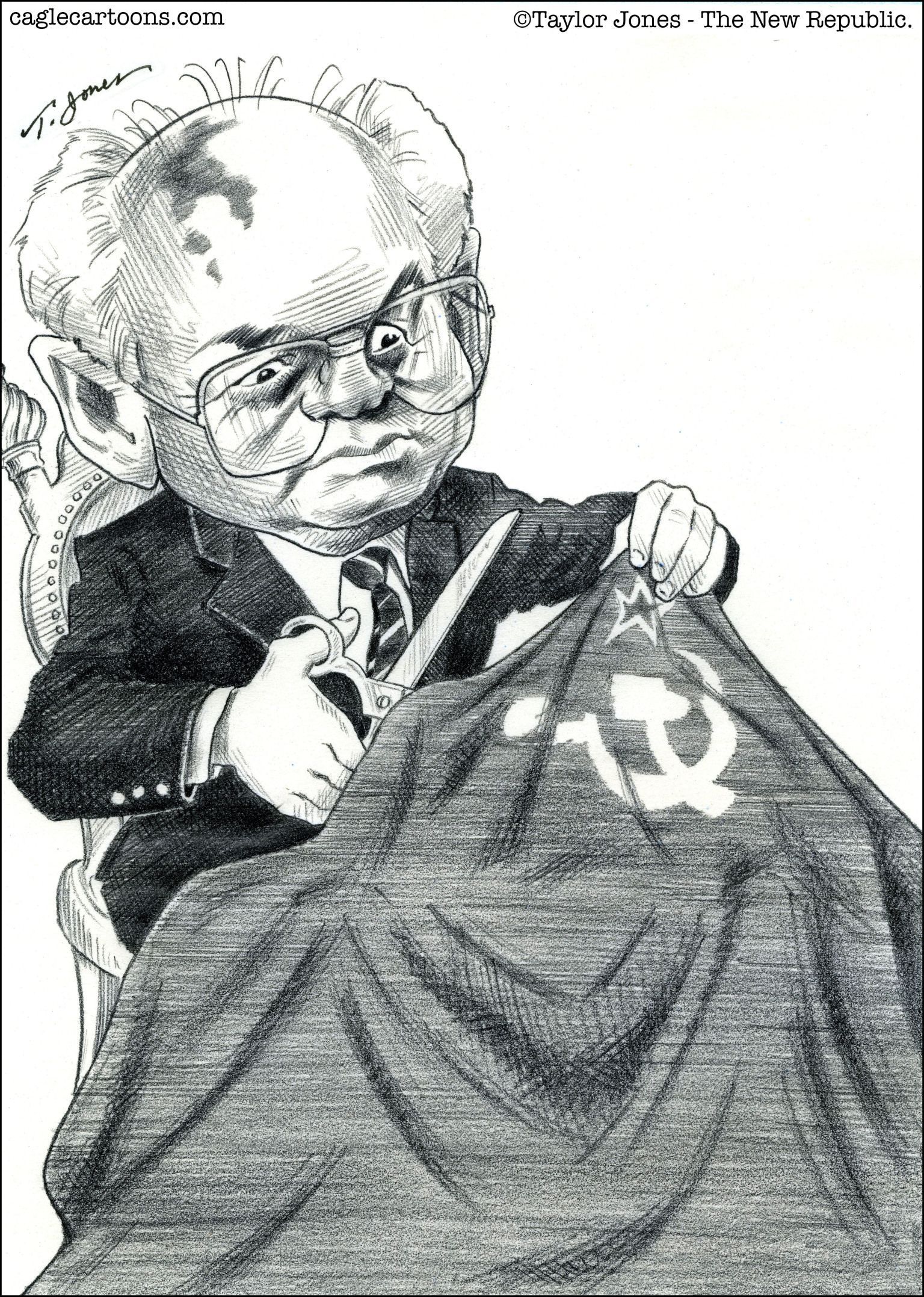 Mikhail Gorbachev 1931 2022 - newsjustin.press - editorial cartoon