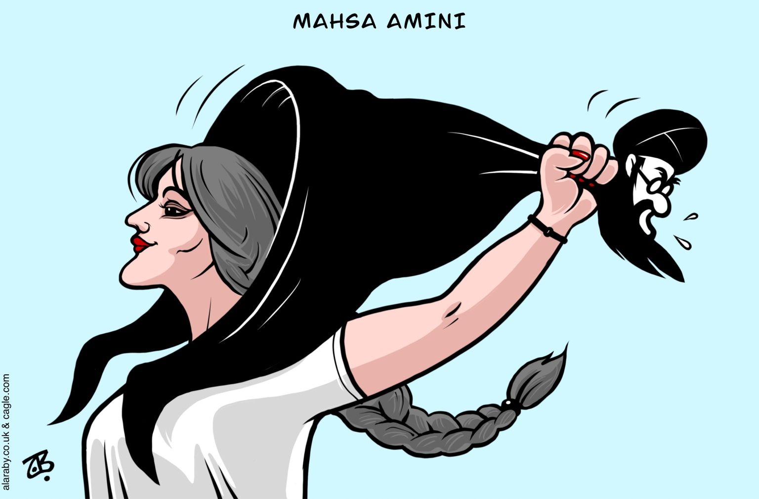 Mahsa Amini - newsjustin.press - editorial cartoon