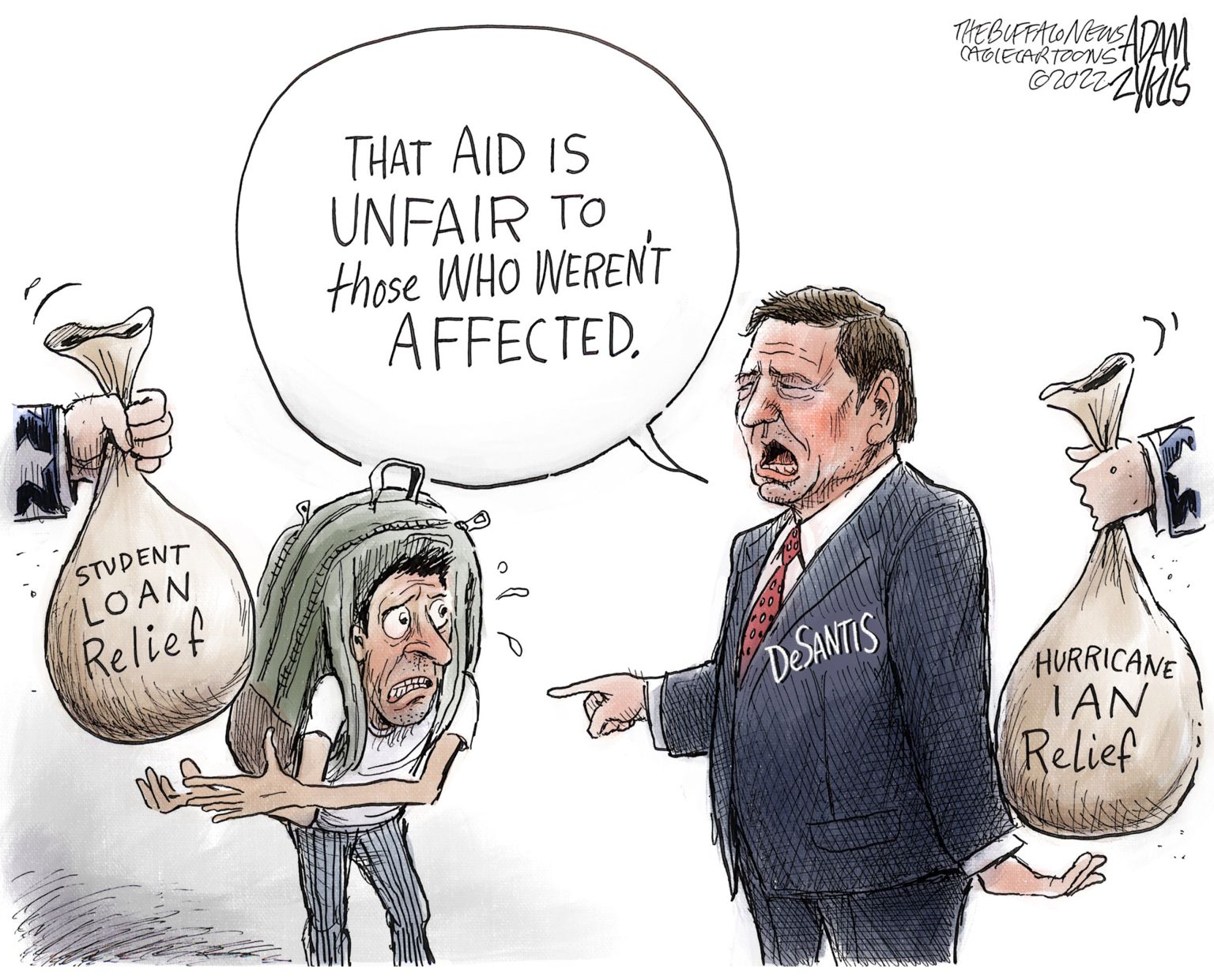 Federal Aid - newsjustin.press - editorial cartoon