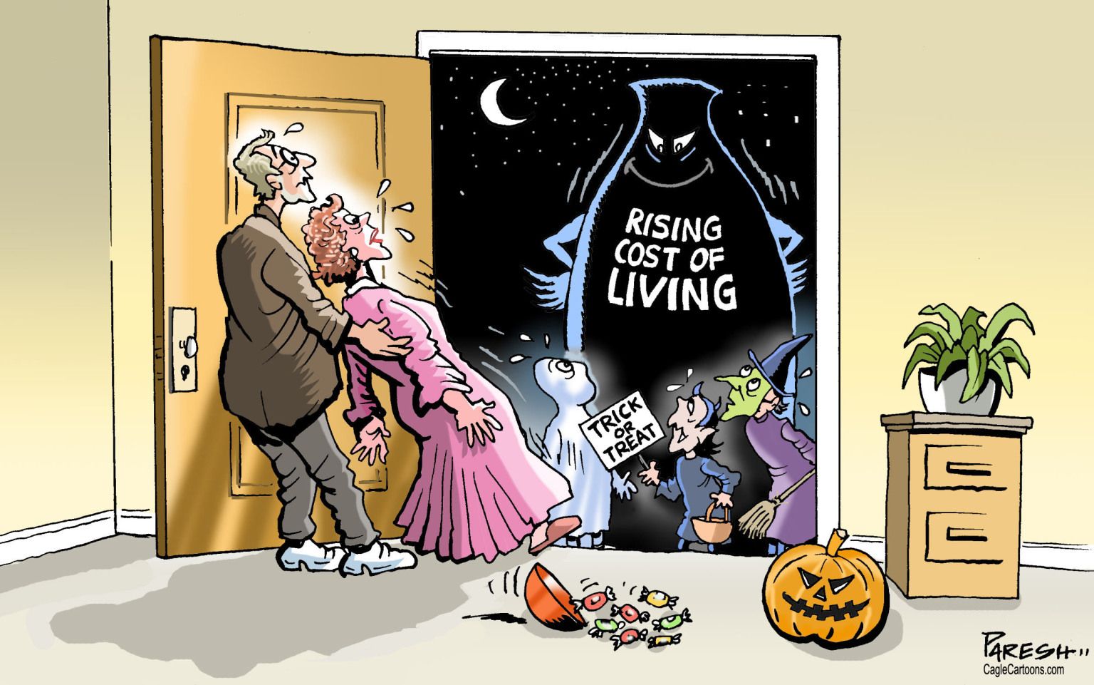 Halloween treat - newsjustin.press - editorial cartoon
