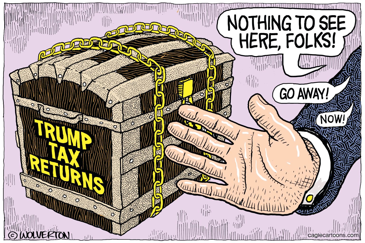 Trump Tax Returns - newsjustin.press - editorial cartoon