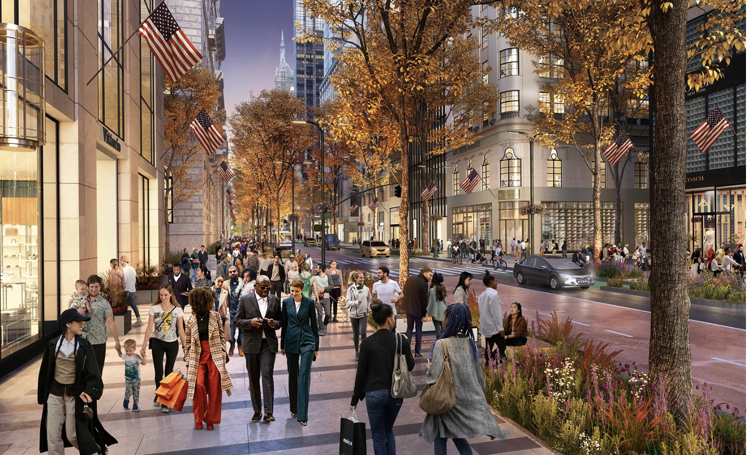 NYC Mayor Adams Wants to Reimagine Fifth Avenue From Bryant Park to Central Park