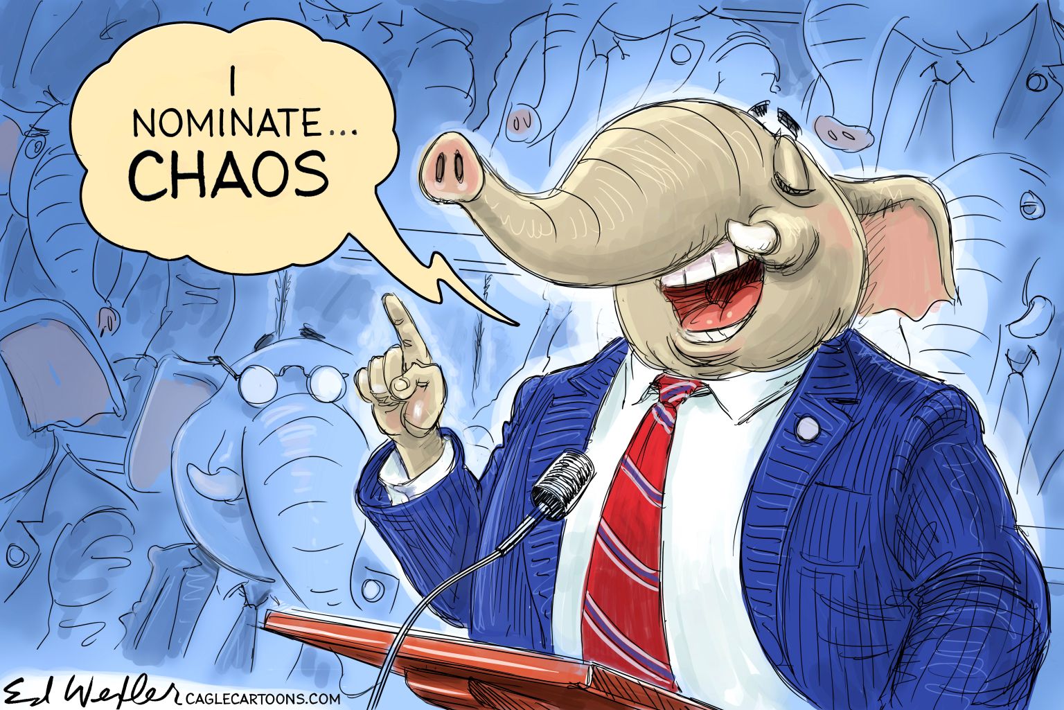 I Nominate Chaos - newsjustin.press - editorial cartoon
