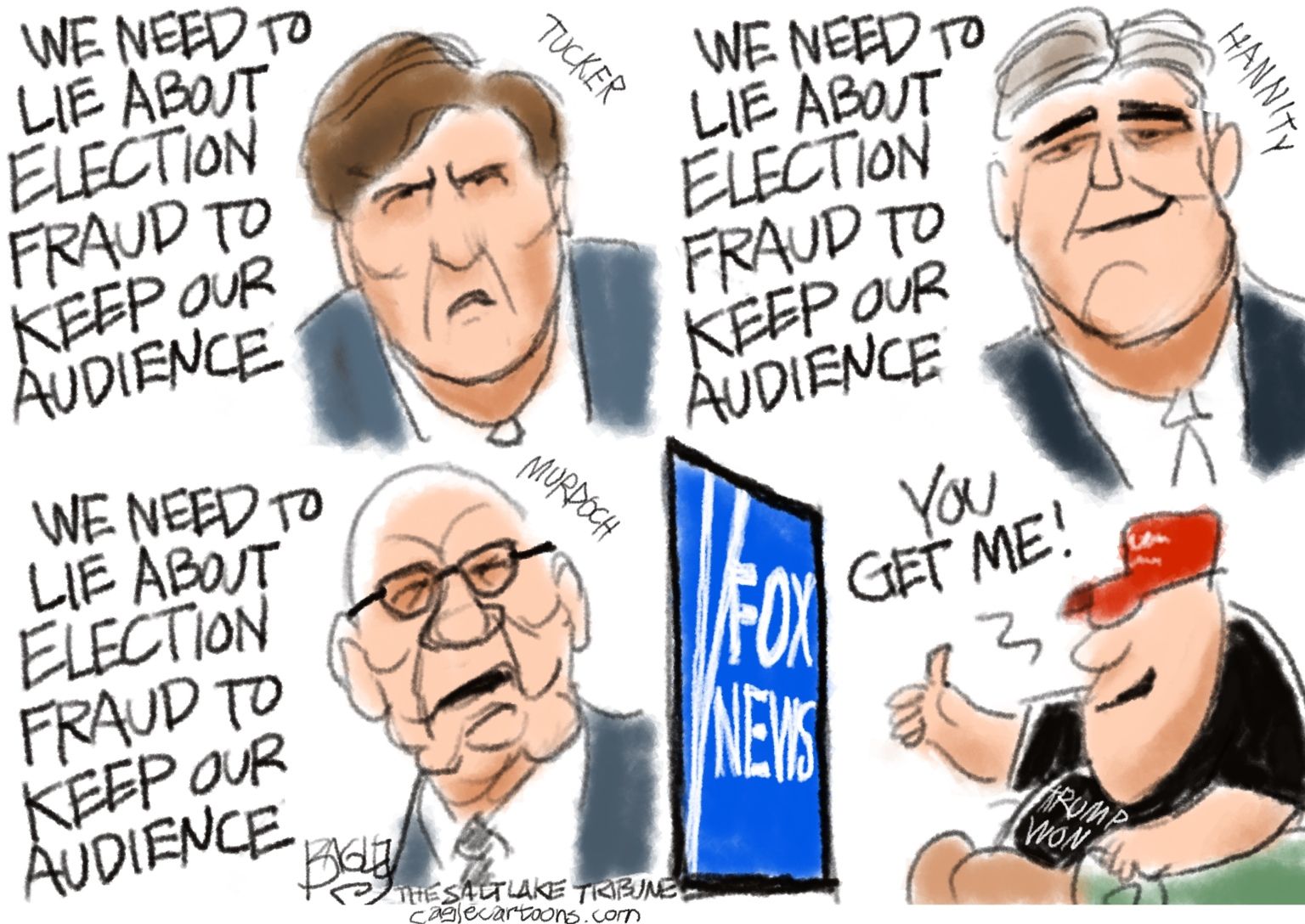 FoxNews Liars - newsjustin.press - political cartoon