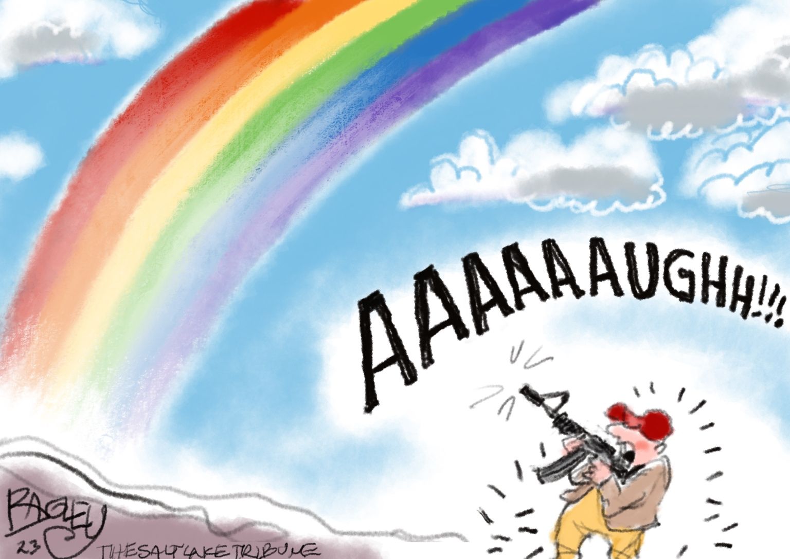 newsjustin.press - Rainbow Rage - political cartoon