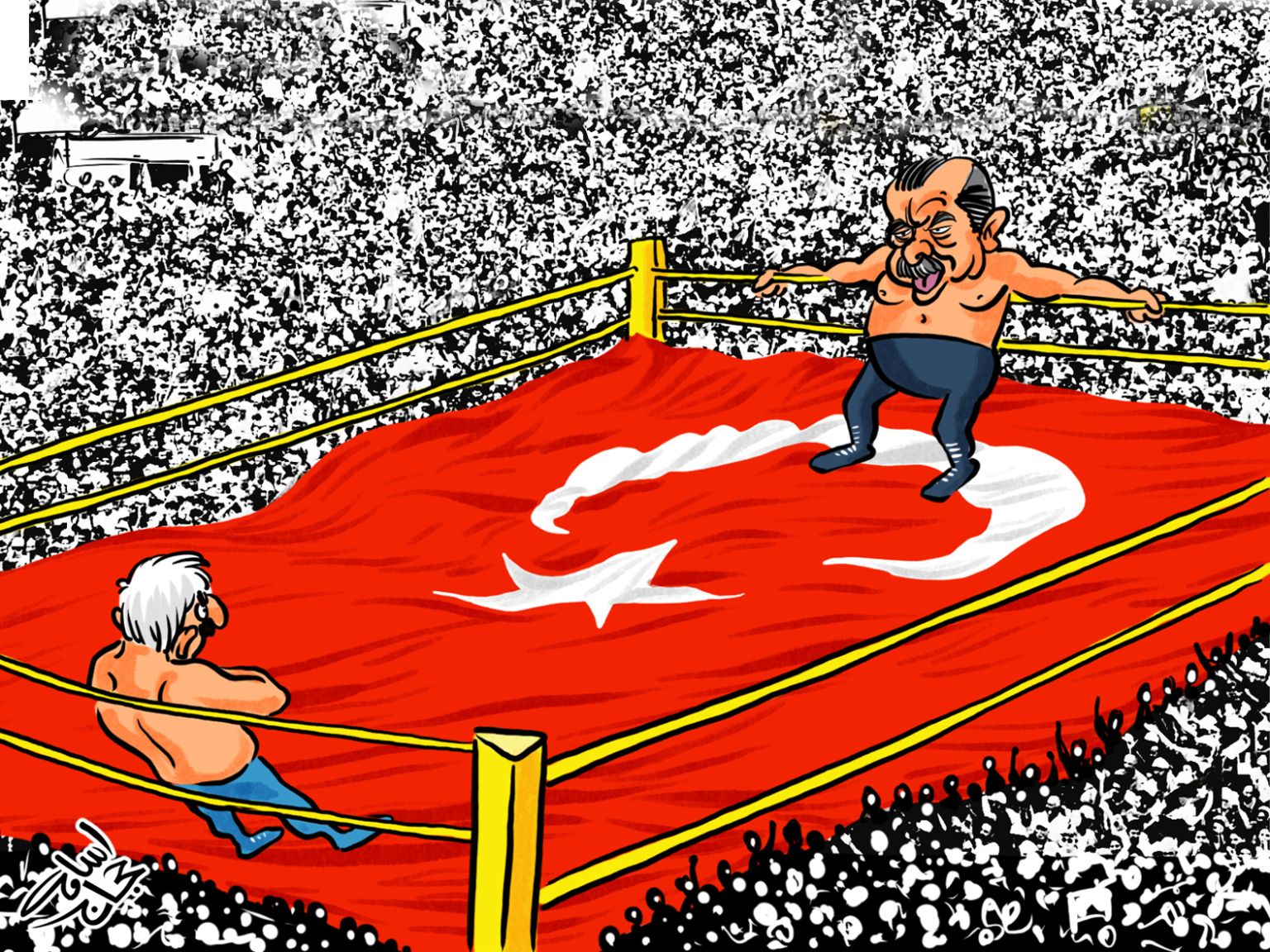 newsjustin.press - TURKEY Presidential campaign - political cartoon