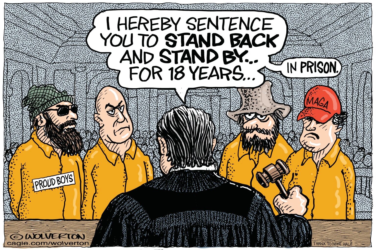 Stand Back and Stand By  - newsjustin.press political cartoon